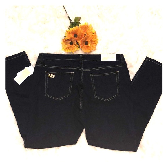 Michael Kors Izzy Skinny Jeans Overdyed Indigo 14 - Picture 4 of 8